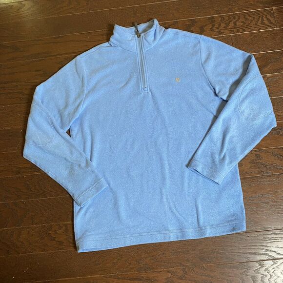 DANIEL CREMIEUX LIGHT BLUE POLARTEC FLEECE 1/4 ZIP, Sz Med - Picture 8 of 9